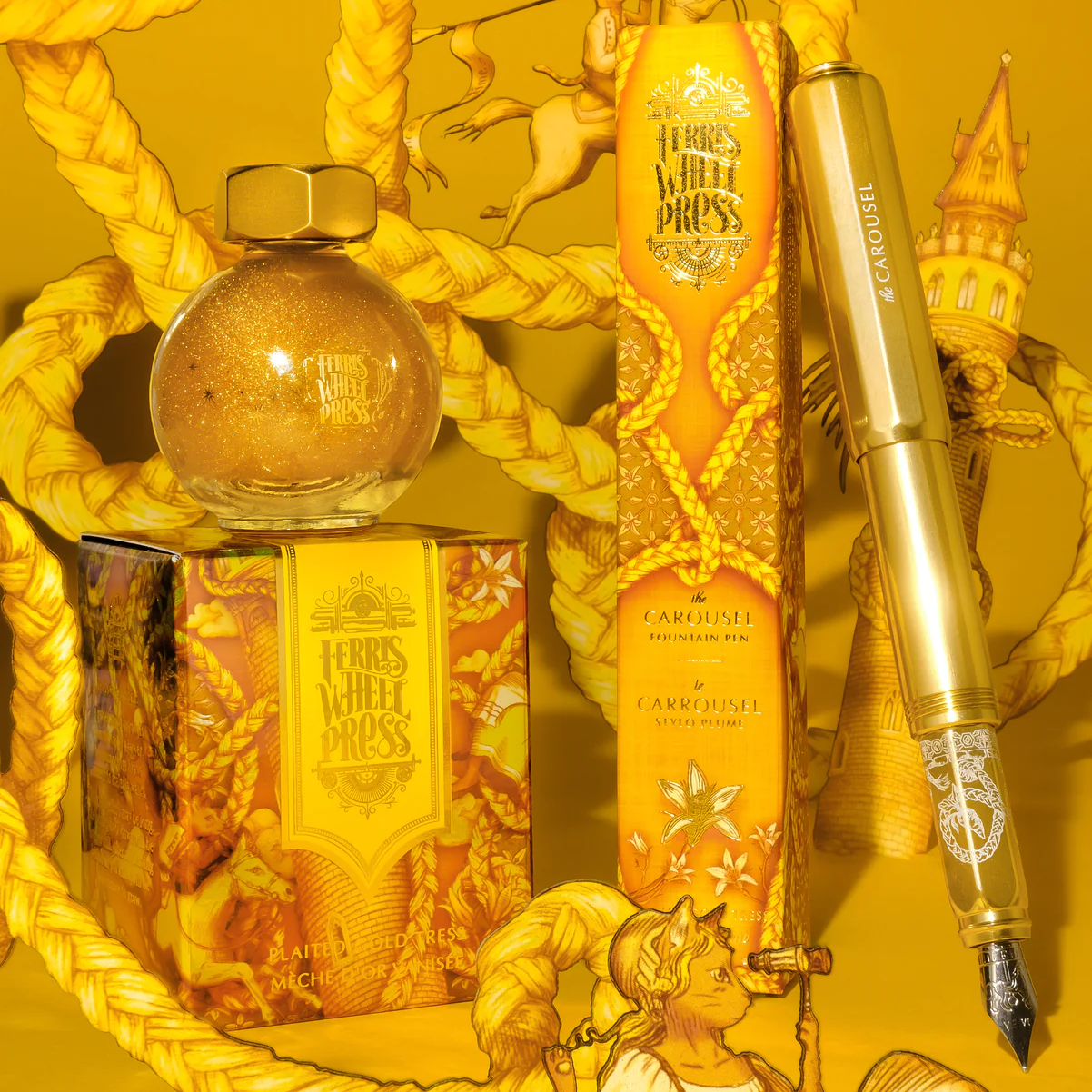 Ferritales 20ml Fountain Pen Ink - Plaited Gold Tress