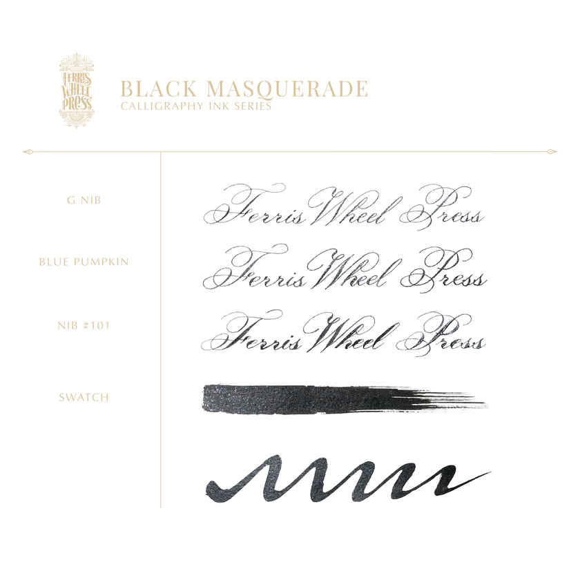 28ml Calligraphy Ink - Black Masquerade