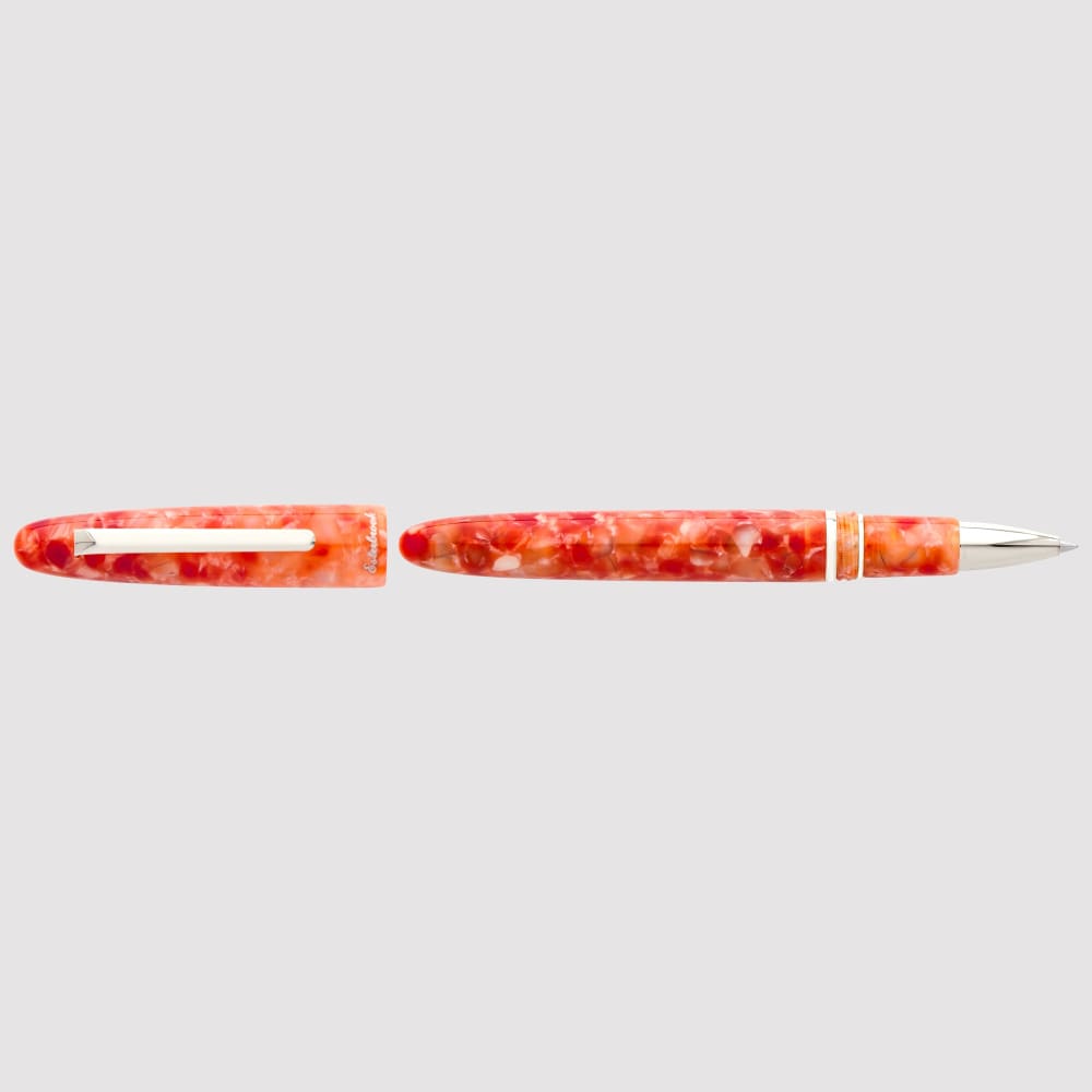 Estie Petrified Forest Palladium Trim Rollerball - Fountain