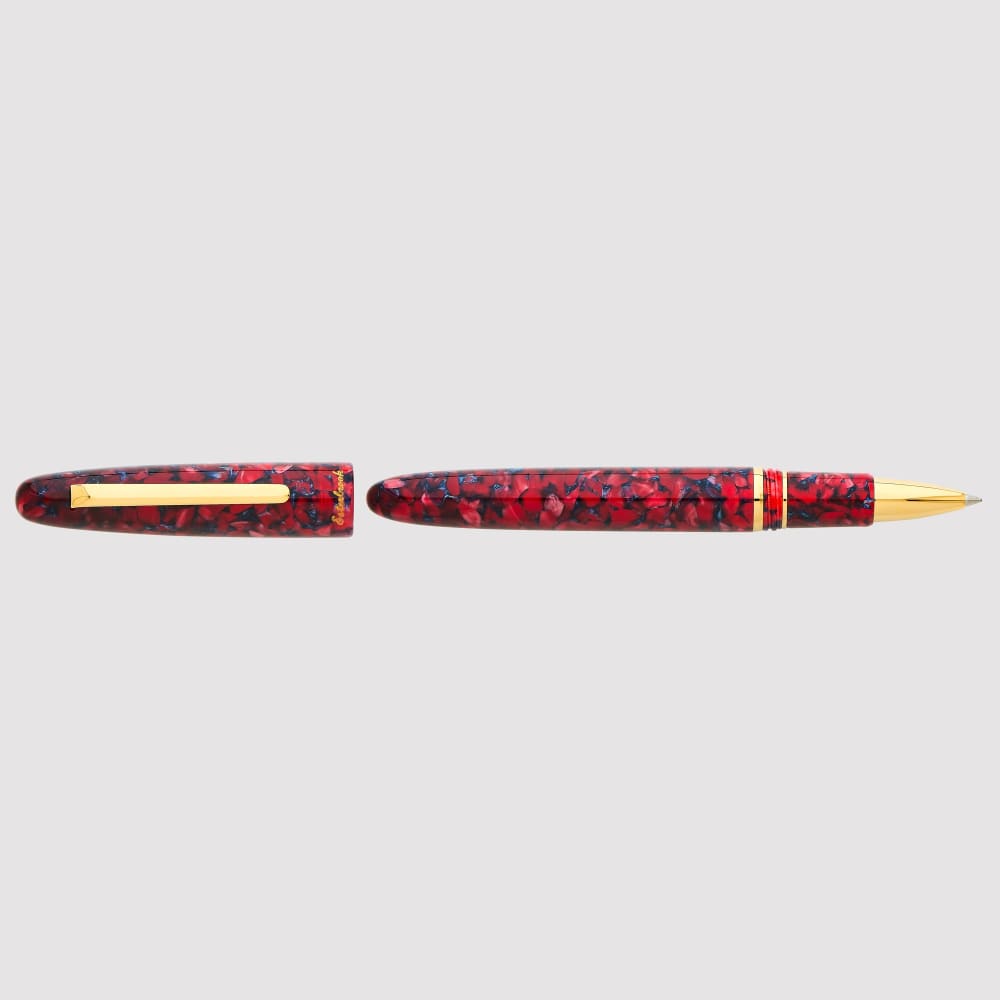 Estie Scarlet Gold Trim Rollerball - Fountain Pen