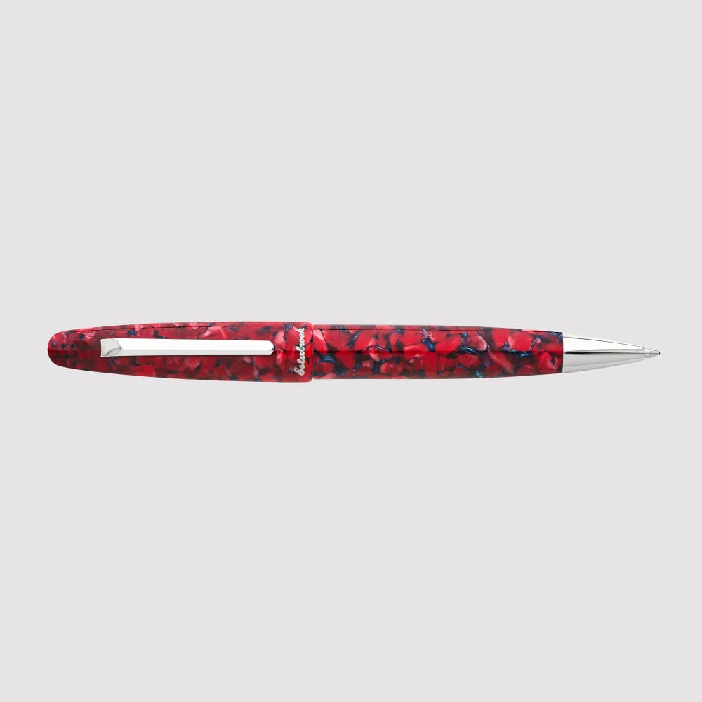 Estie Scarlet Palladium Trim Ballpoint - Fountain Pen