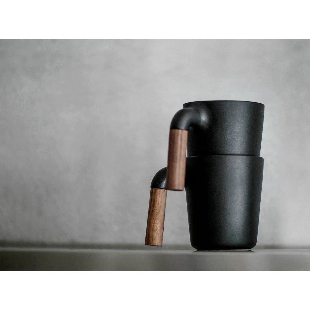 Mugr Charc (ceramic walnut wood) - Coffee Accessories