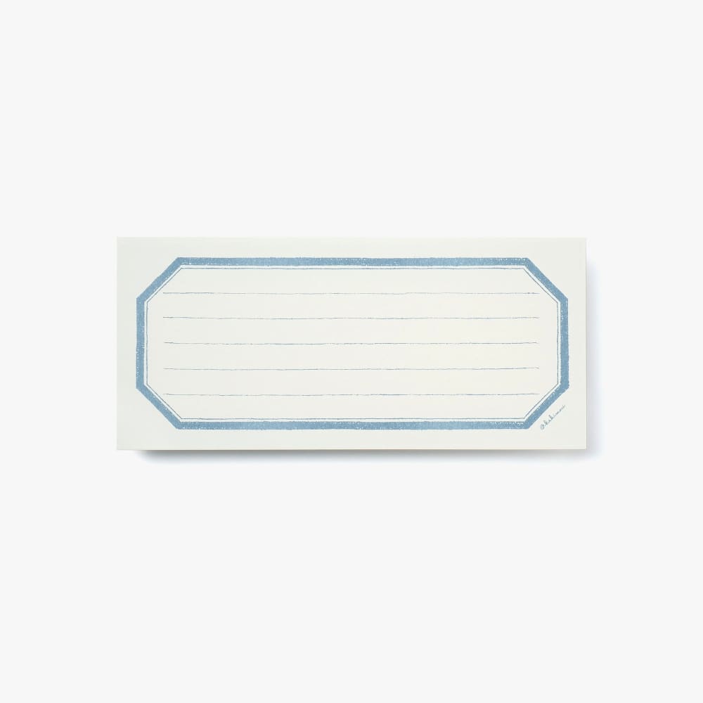 Single note Lined Blue grey - Letter and Envelope