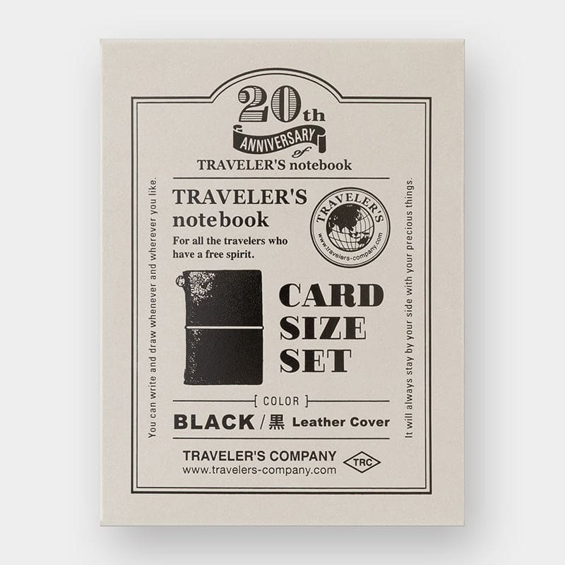 TRAVELER’S notebook 20th Anniversary Card Size Set Black