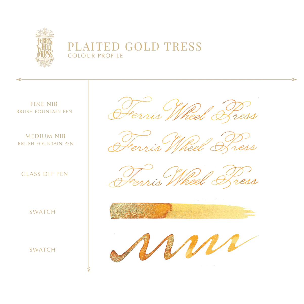 Tinta para pluma estilográfica Ferritales de 20 ml - Trenzado dorado Tress