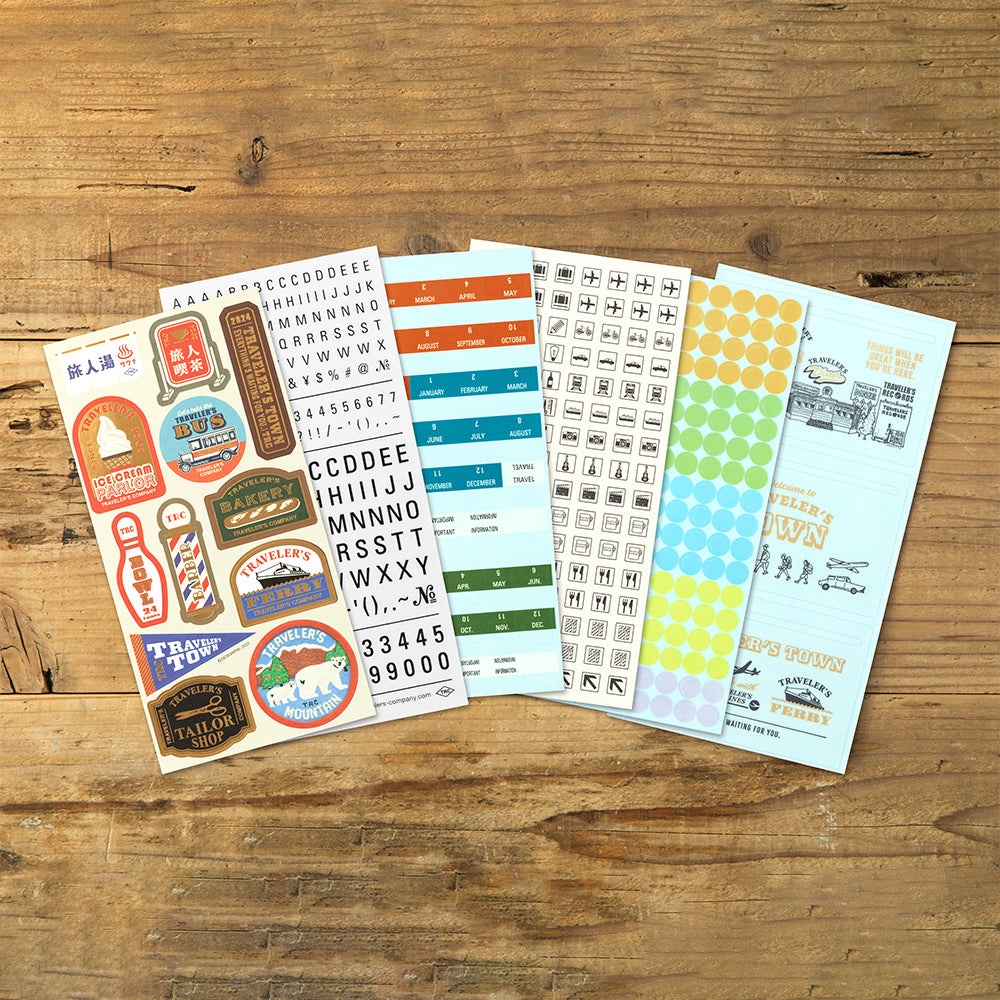 TRAVELER'S Notizbuch Personalisiertes Sticker-Set für Tagebuch 2024