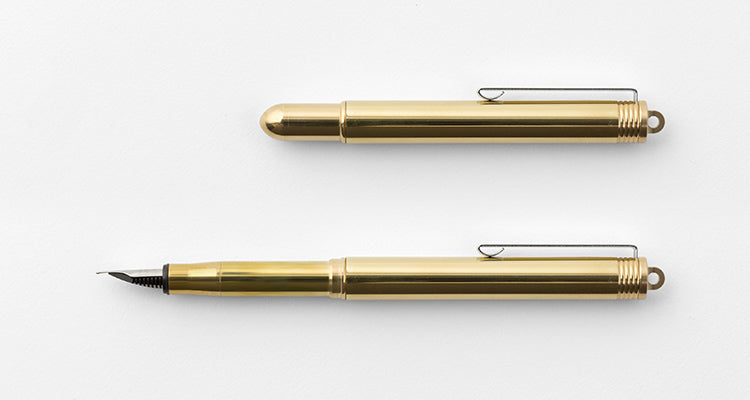 penna stilografica in ottone da viaggio