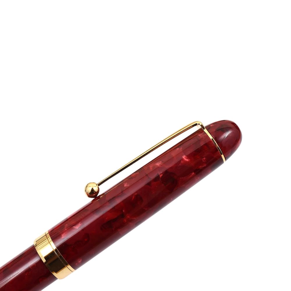 Acetate Red Marble Fountain Pen - Fountain Pen