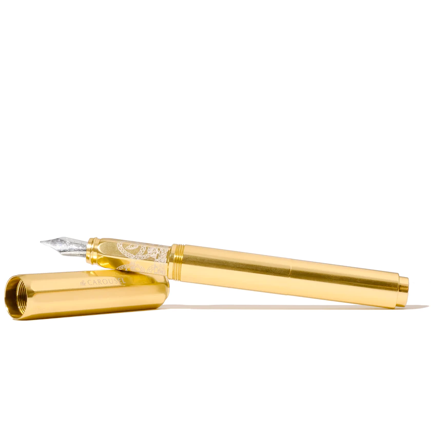 Aluminum Carousel Pen - Fine - Plaited Gold Tress