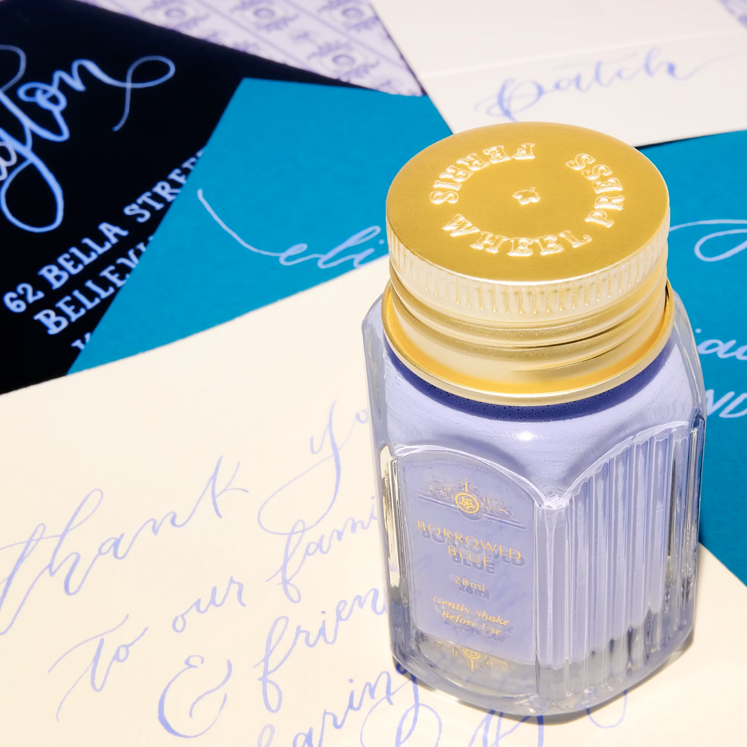 Tinta de caligrafía de 28 ml - Azul prestada