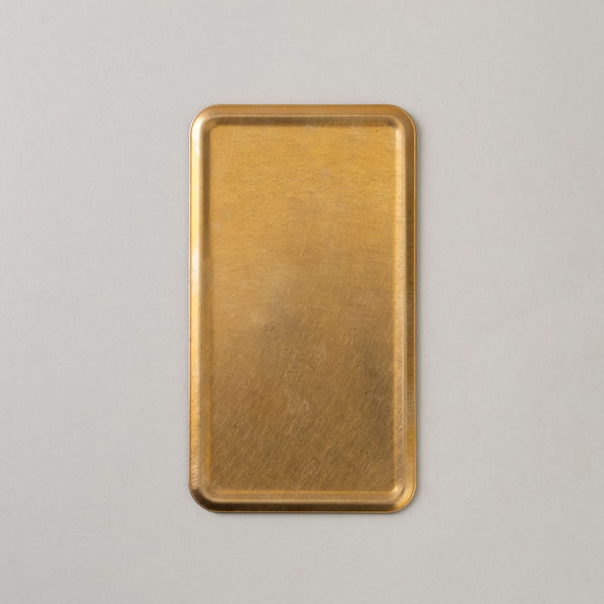 BRASS 2WAY FLAT TRAY - SOLID - PLATE
