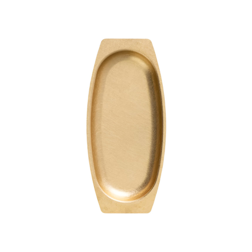 BRASS OVAL HIGH TRAY - SOLID - PLATE