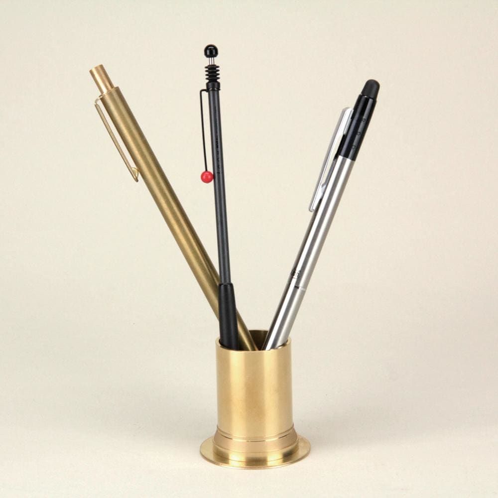 BRASS PEN STAND 02 SOLID - Pen Stand