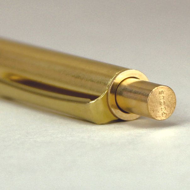 BRASS RETRACTABLE PEN HANMON ROKUSHOU - Ballpoint Pen