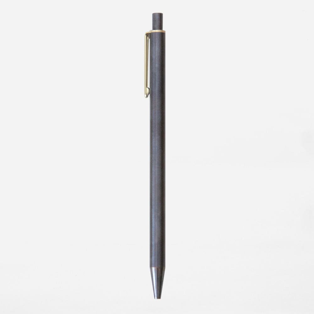 BRASS RETRACTABLE PEN RUST BLACK - Ballpoint Pen