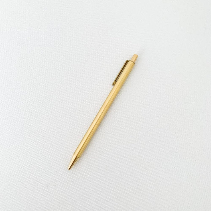 BRASS RETRACTABLE PEN SOLID BRASS - Ballpoint Pen