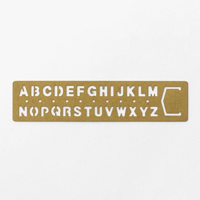 BRASS Template Bookmark Alphabet - Bookmark