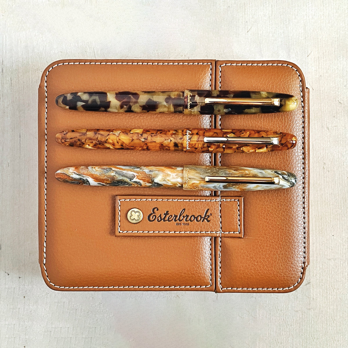 Esterbrook Pen Nook - Triple Pen Nook - Bronceado británico