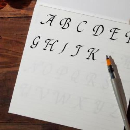 Calligraphy Practice Notebook / Chancery Cursive - Notebook