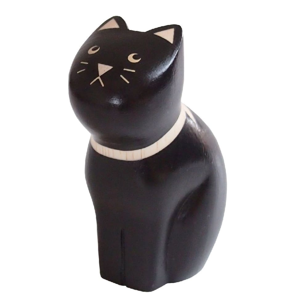 Cat & Dog/ Small Black Cat - Wooden Animal