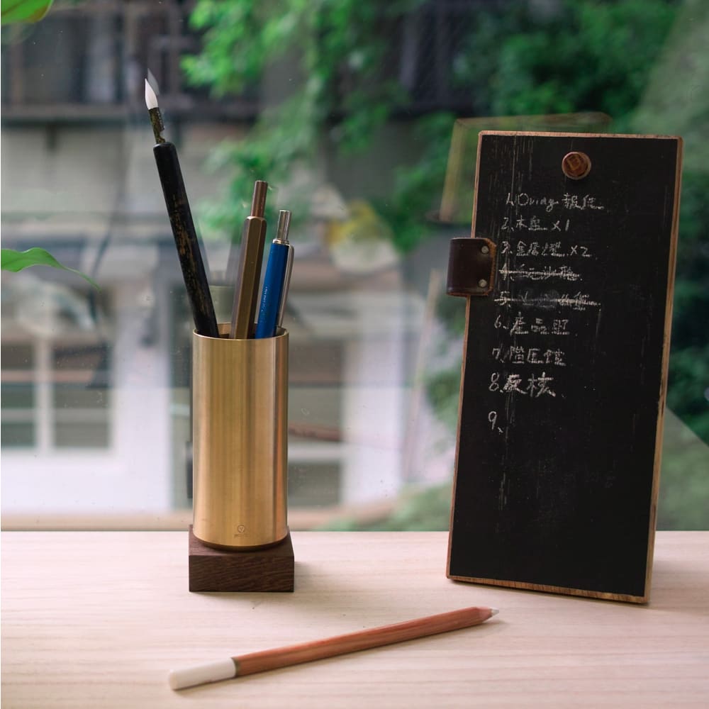 Classic Reflect-Pen Container(Brass) - Pen Case