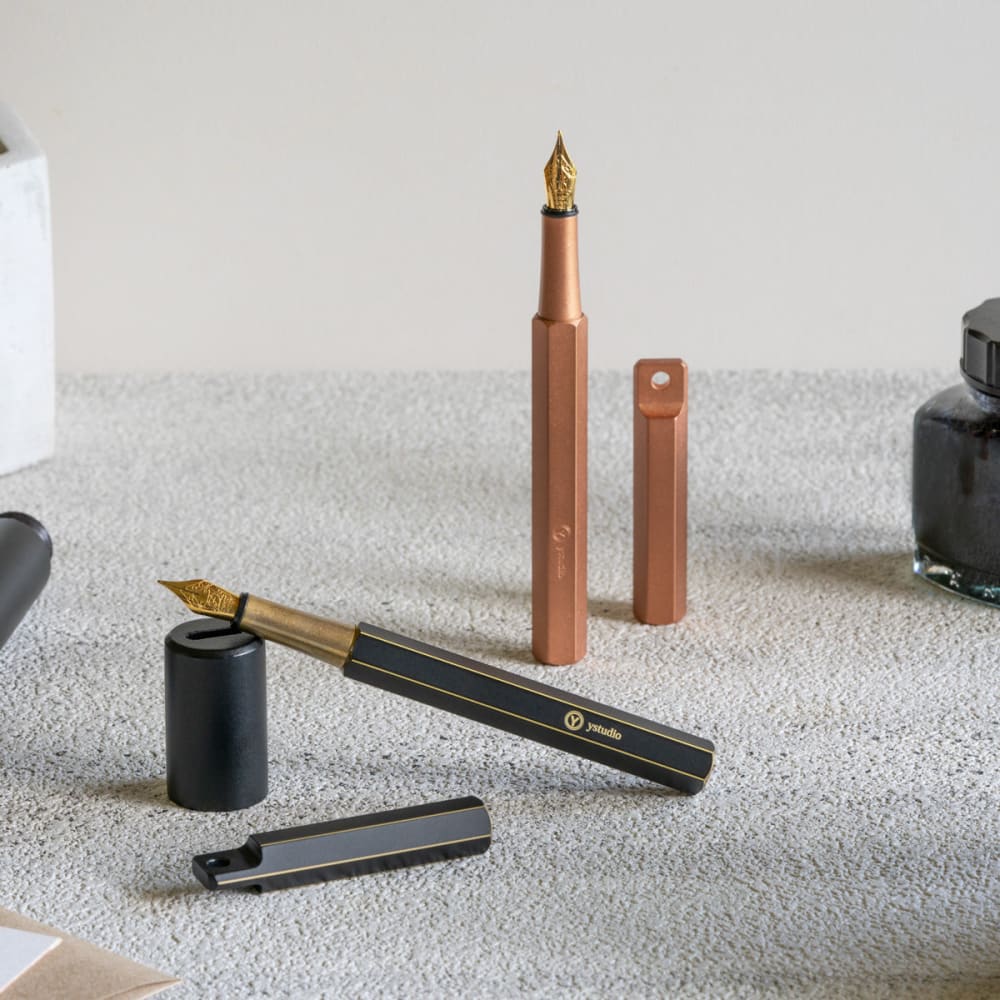 Classic Revolve-Portable Fountain Pen(Copper F) - Foutain