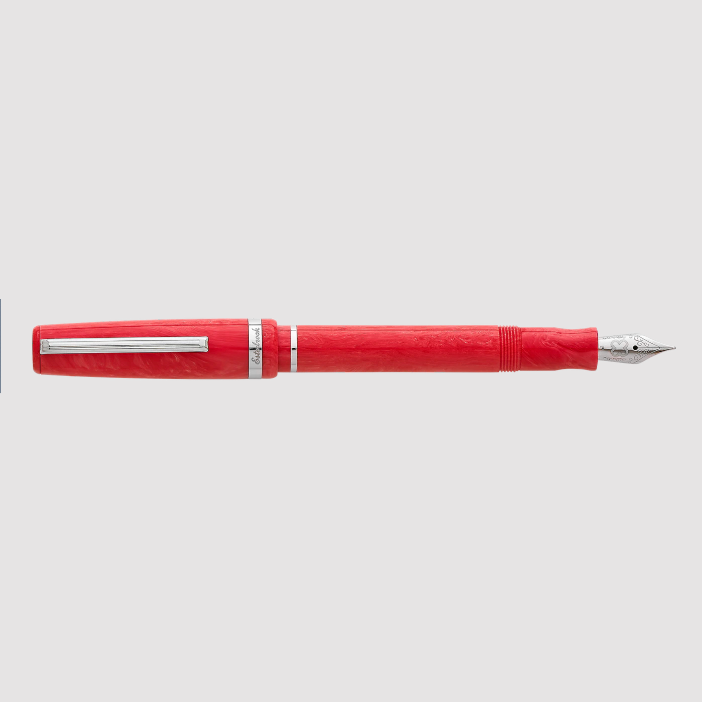 JR Pocket Pen - Carmine Red - Palladium Trim