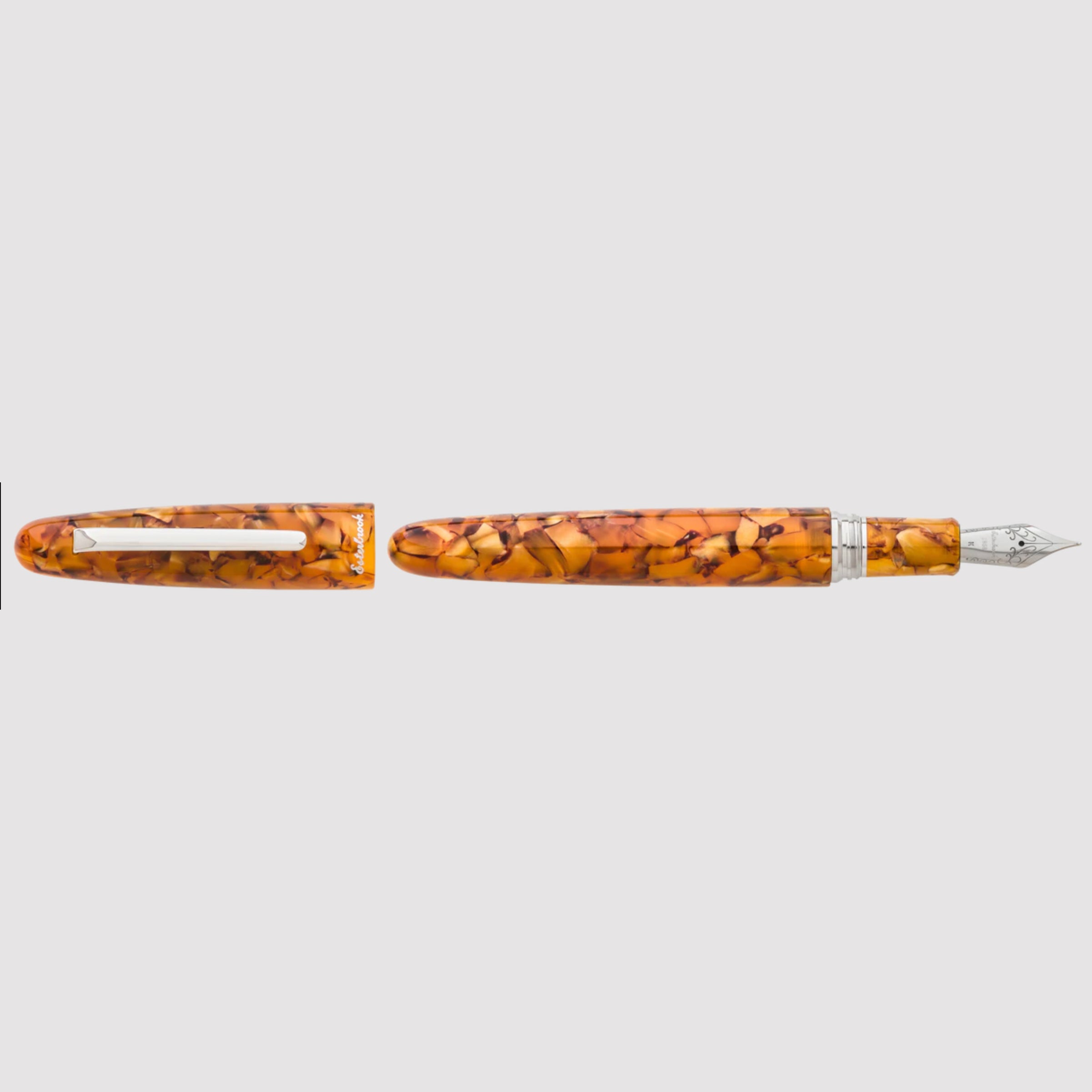 Estie Oversized Honeycomb / Palladium Trim Fountain pen - Custom Scribe Nib