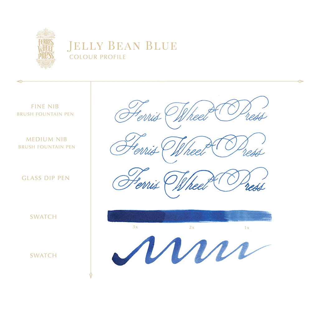 38ml Fountain Pen Ink - Jelly Bean Blue