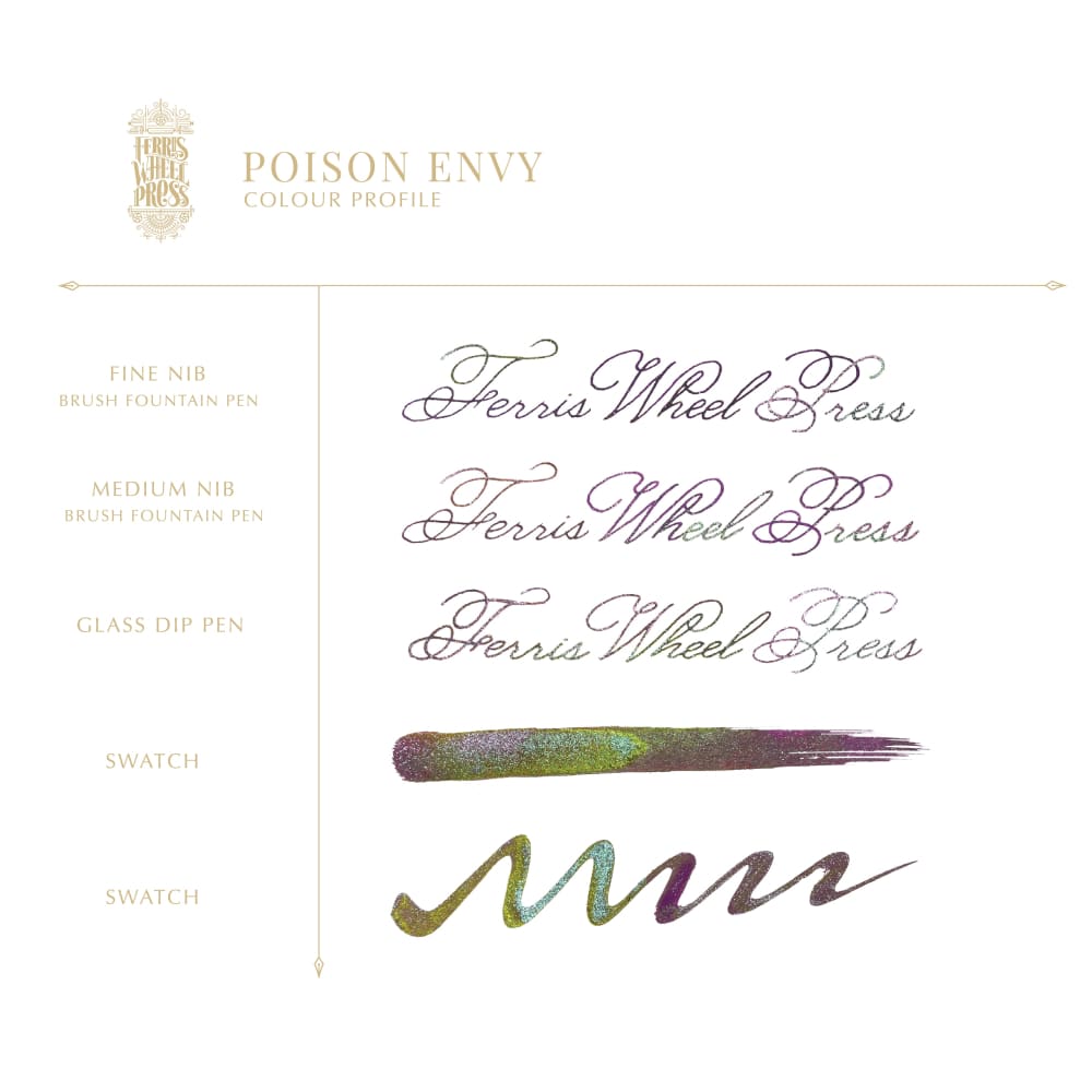 Ferritales 20ml Fountain Pen Ink - Poison Envy - Ink