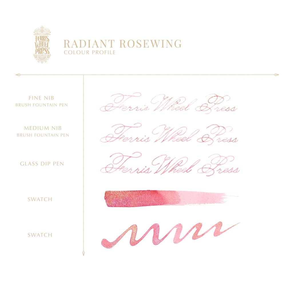 Ferritales 20ml Fountain Pen Ink - Radiant Rose Wing - Ink