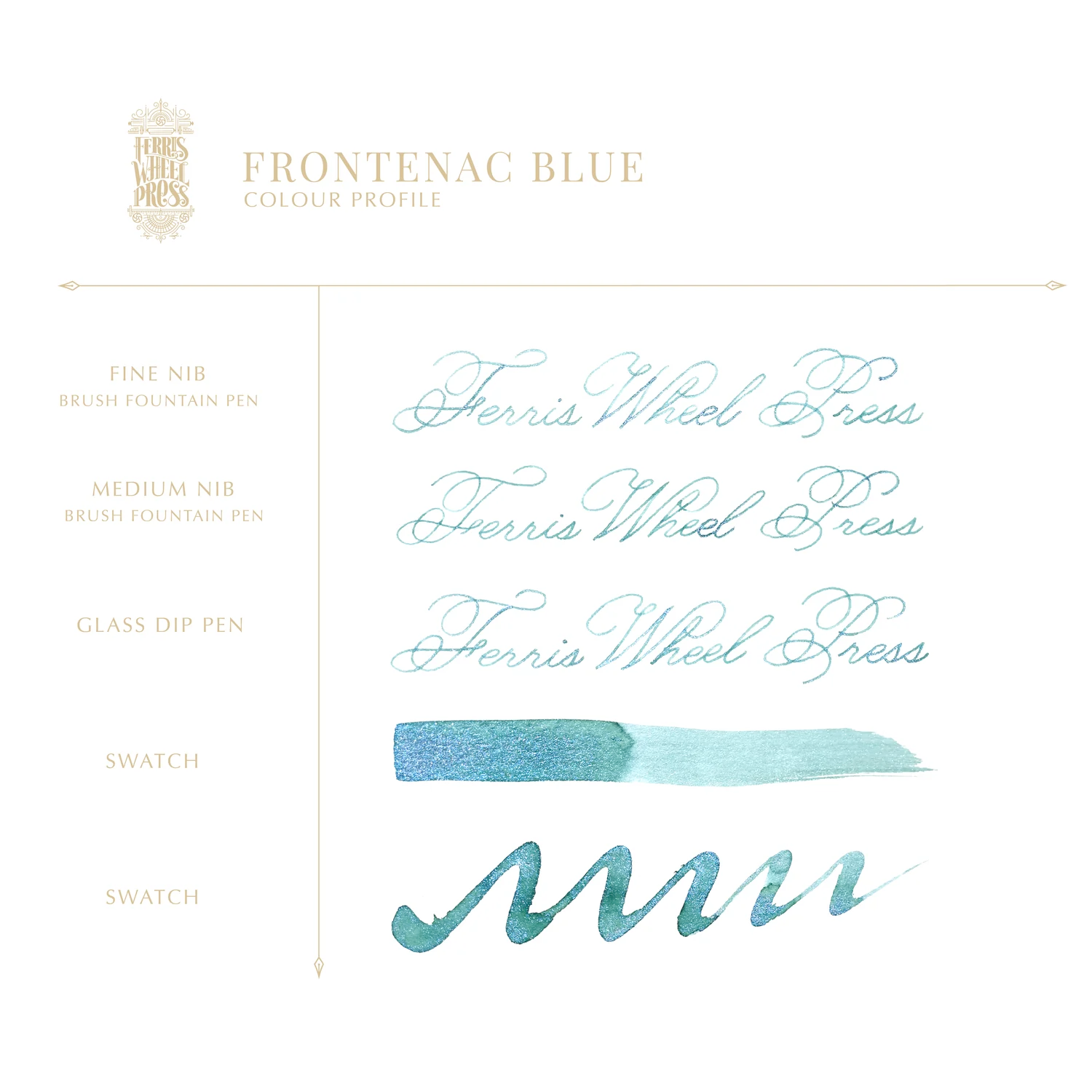 38ml Fountain Pen Ink - Frontenac Blue