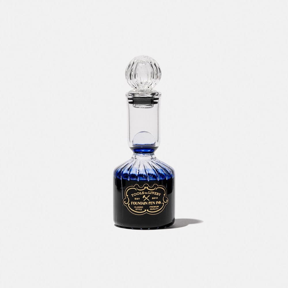 glass bottle ink / blue black - Ink