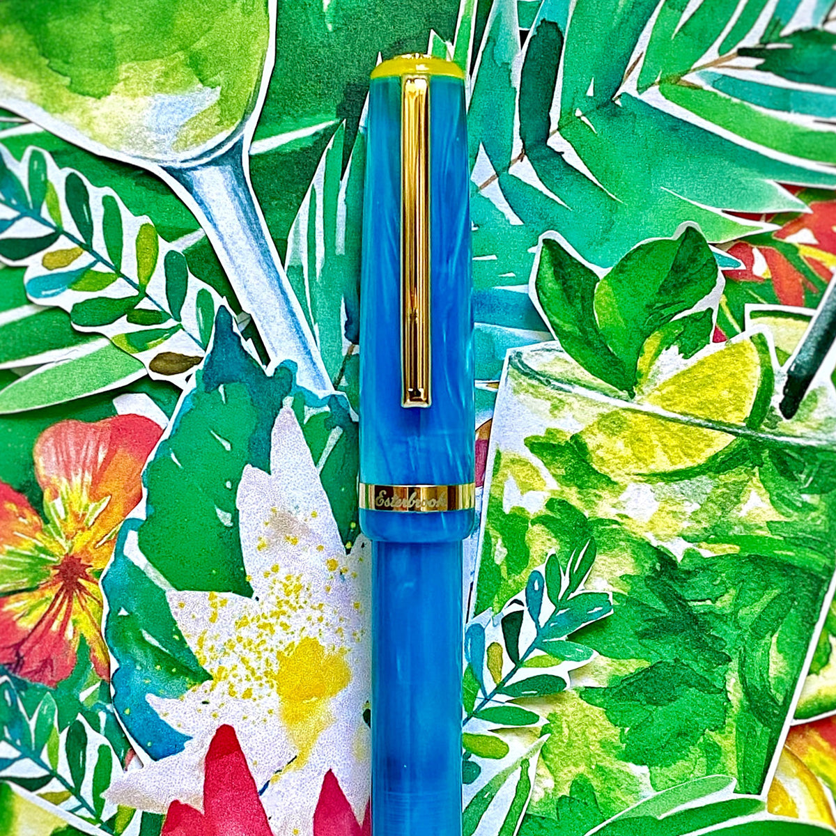 JR Pocket Pen - Paradise - Blue Breeze Gold Trim