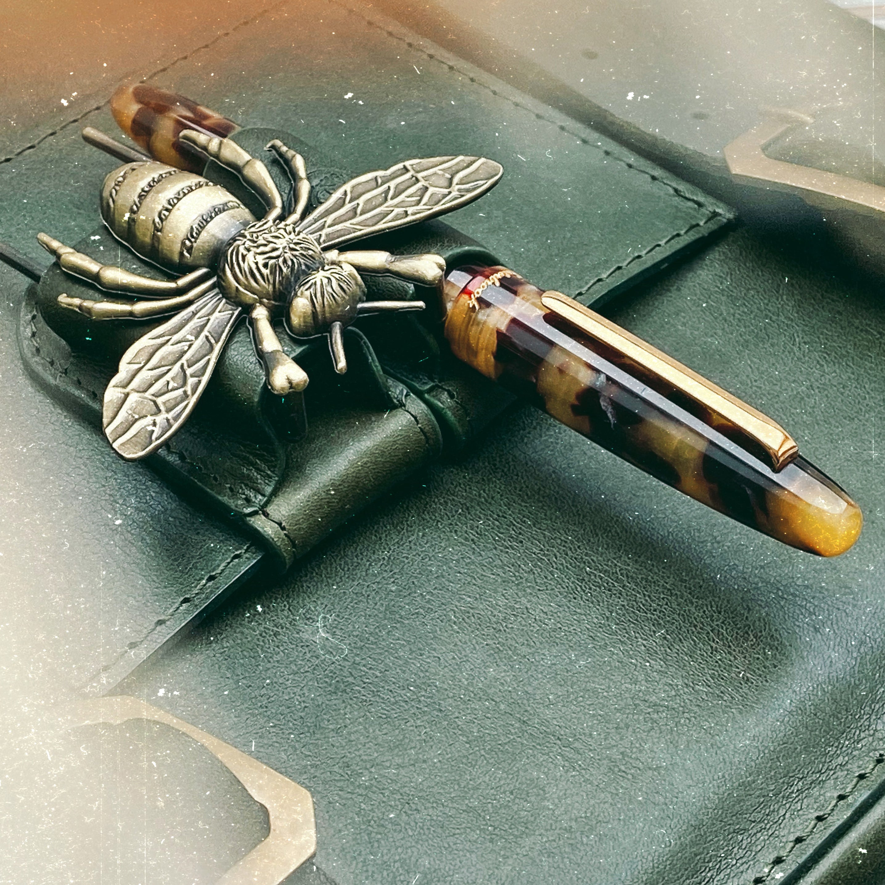 Bundle Kit Estie tortoise - Gold Trim fountain pen - Fine