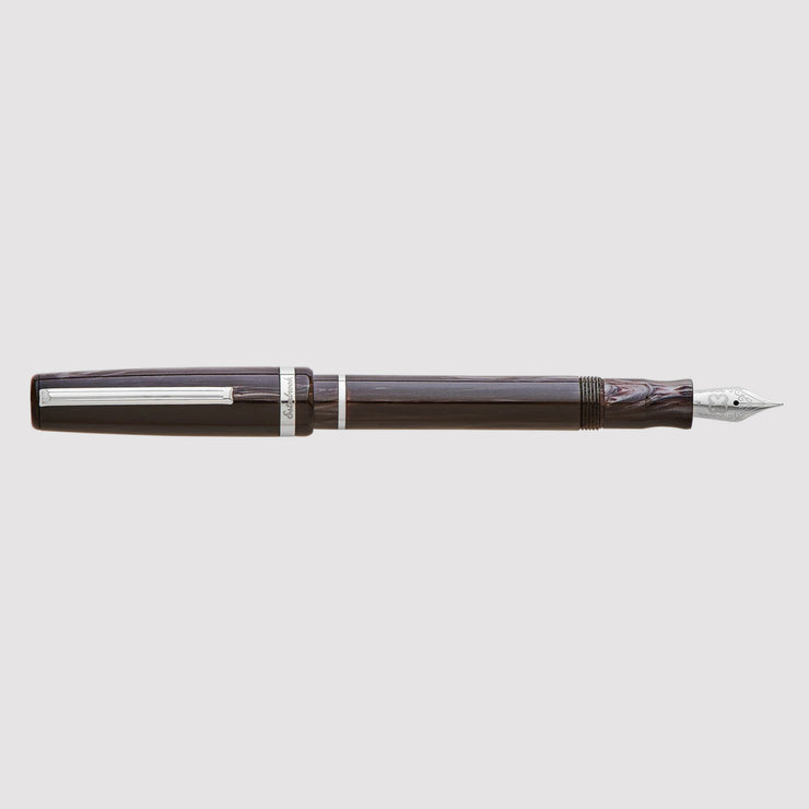 JR Pocket Pen - Tuxedo Black / Palladium Trim - Custom Gena Journaler Nib