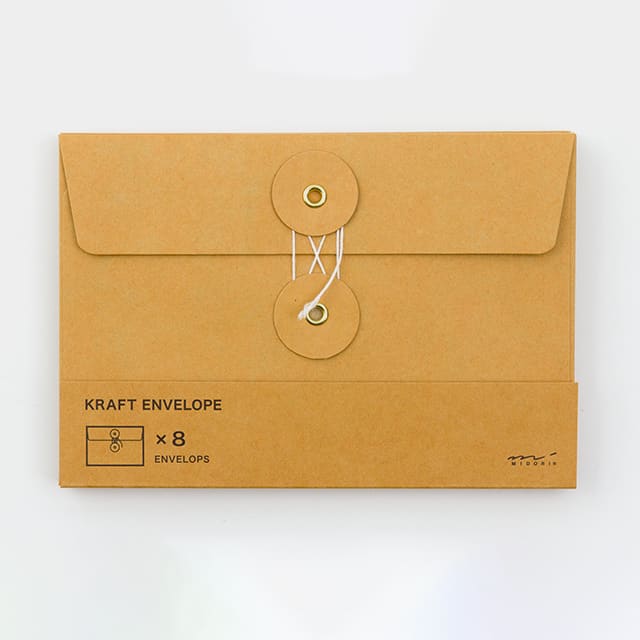 KRAFT ENVELOPE <M> Horizontal with String Orange - The Outsiders 