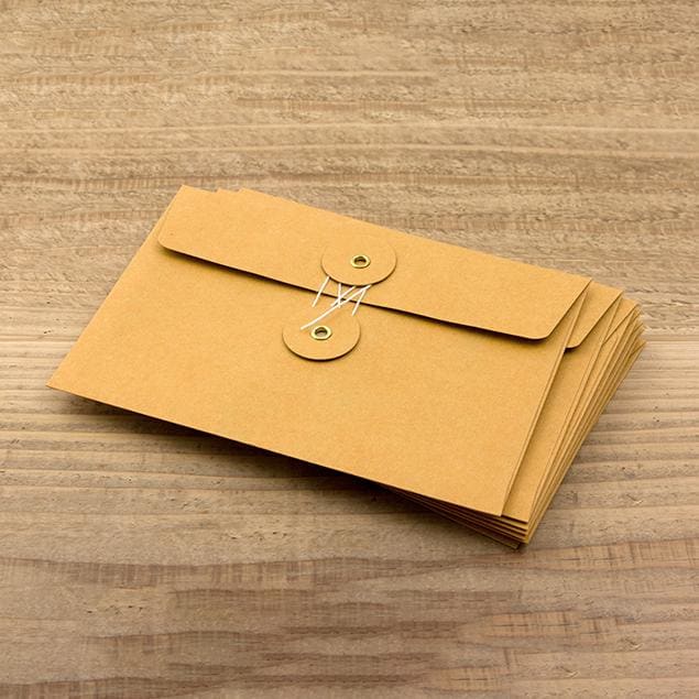 KRAFT ENVELOPE Horizontal with String Orange - Letter