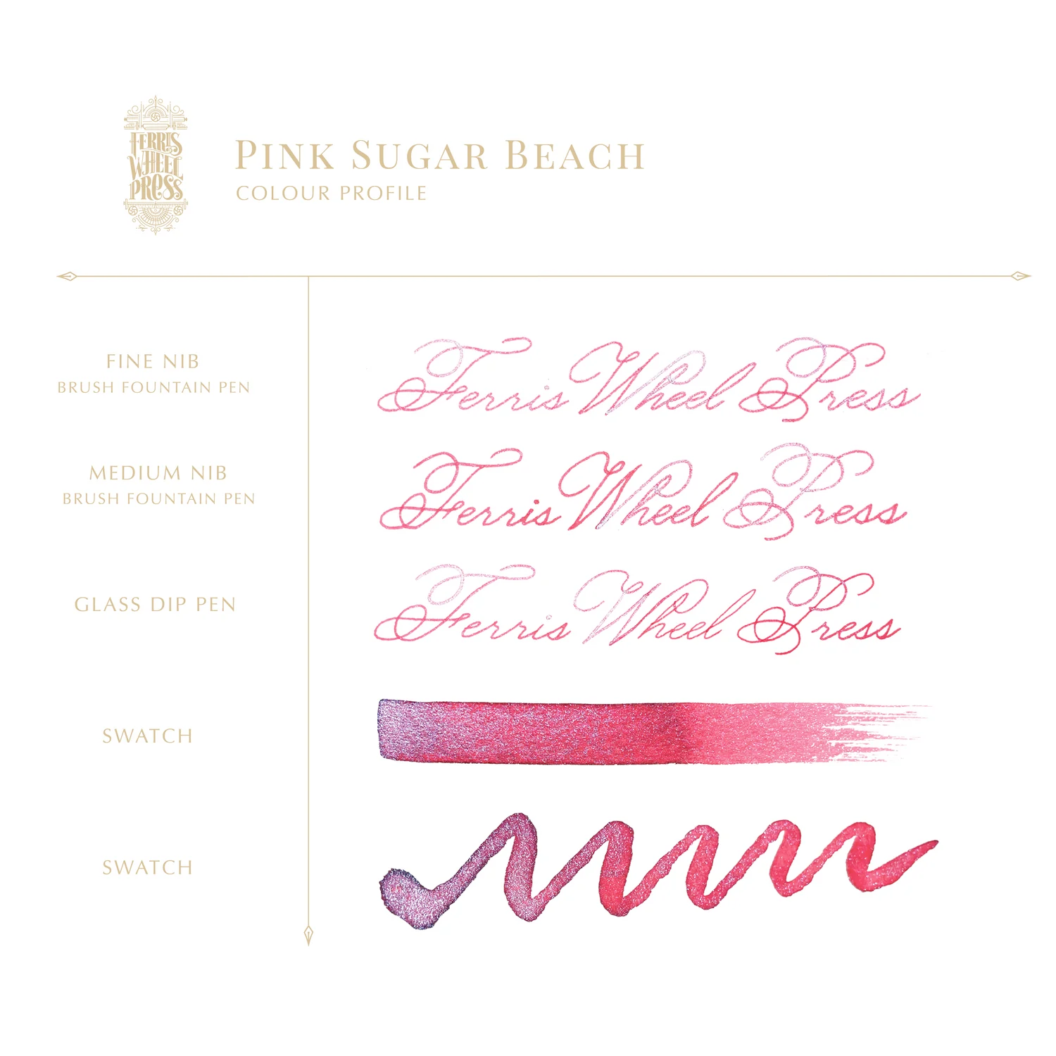 Inchiostro per penna stilografica da 38 ml - Pink Sugar Beach