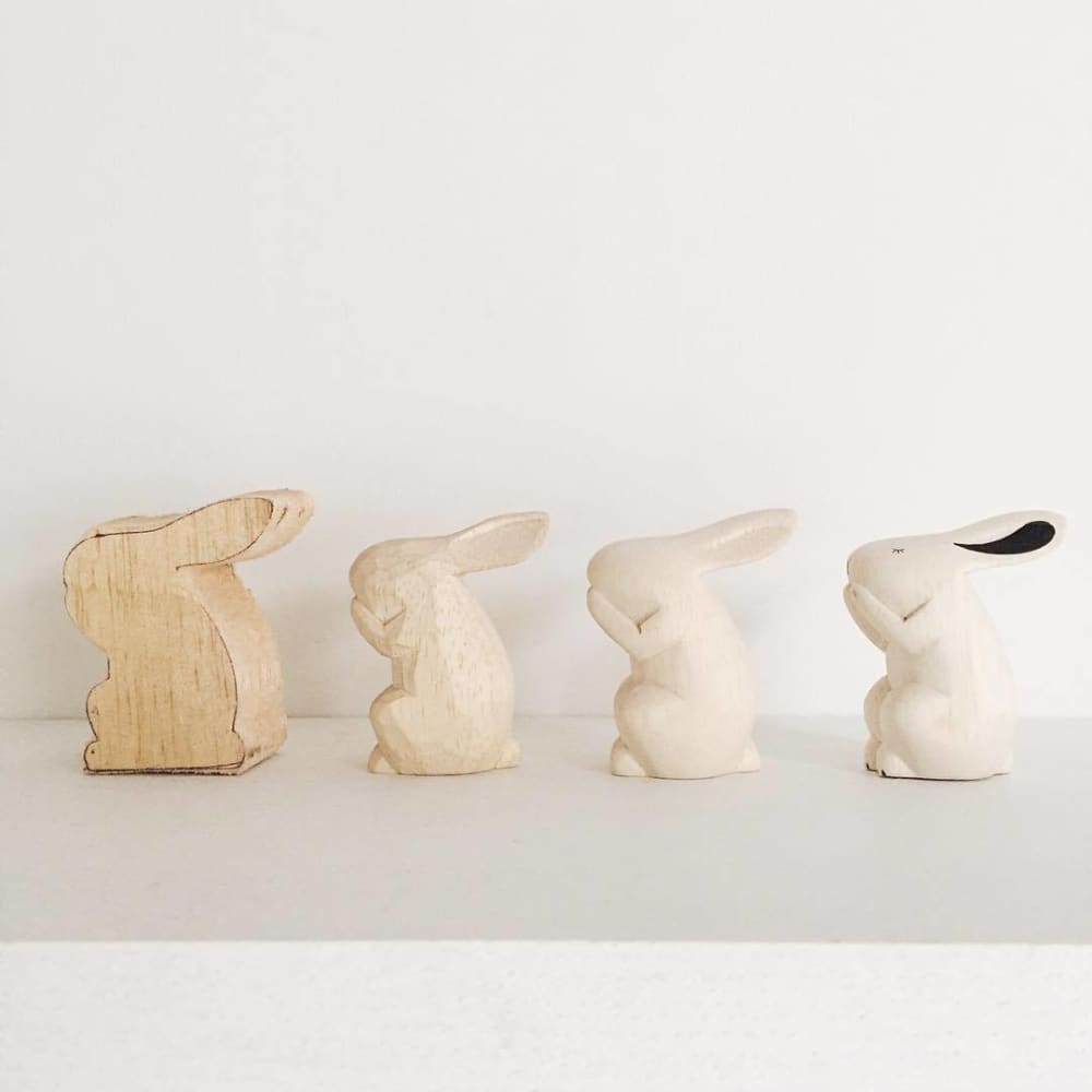 Pole pole wooden animal Mouse - Wooden Animal