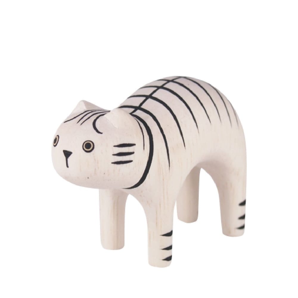 Pole pole wooden animal Tiger cat - Wooden Animal
