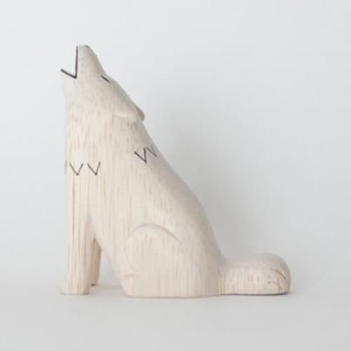 Pole pole wooden animal Wolf - Wooden Animal