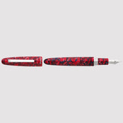 Estie Oversize Scarlet Palladium Trim Fountain Pen - Custom Gena Journaler Nib