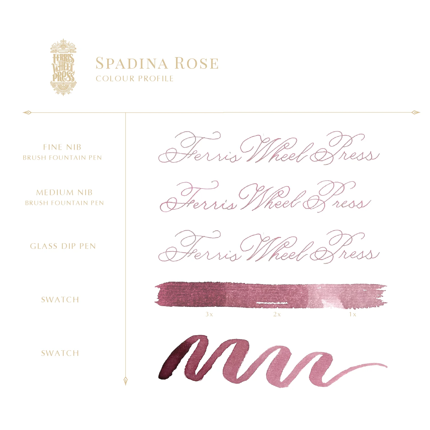 Tinta para pluma estilográfica de 38 ml - Spadina Rose