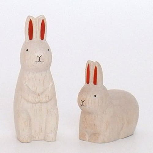 T-Lab./ Polepole Animal/ Rabbit/ Red/ Standing - Wooden
