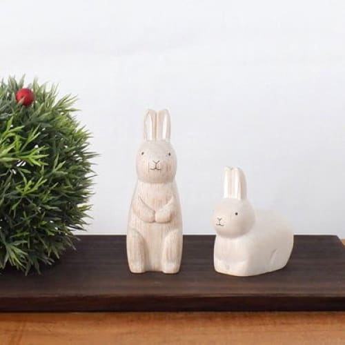 T-Lab./ Polepole Animal/ Rabbit/ White/ Sitting - Wooden