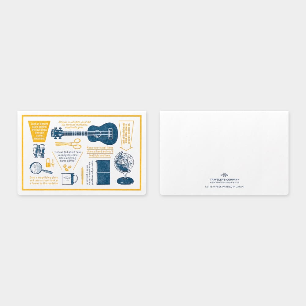 TF Letterpress Card Blue FO - Letter and Envelope