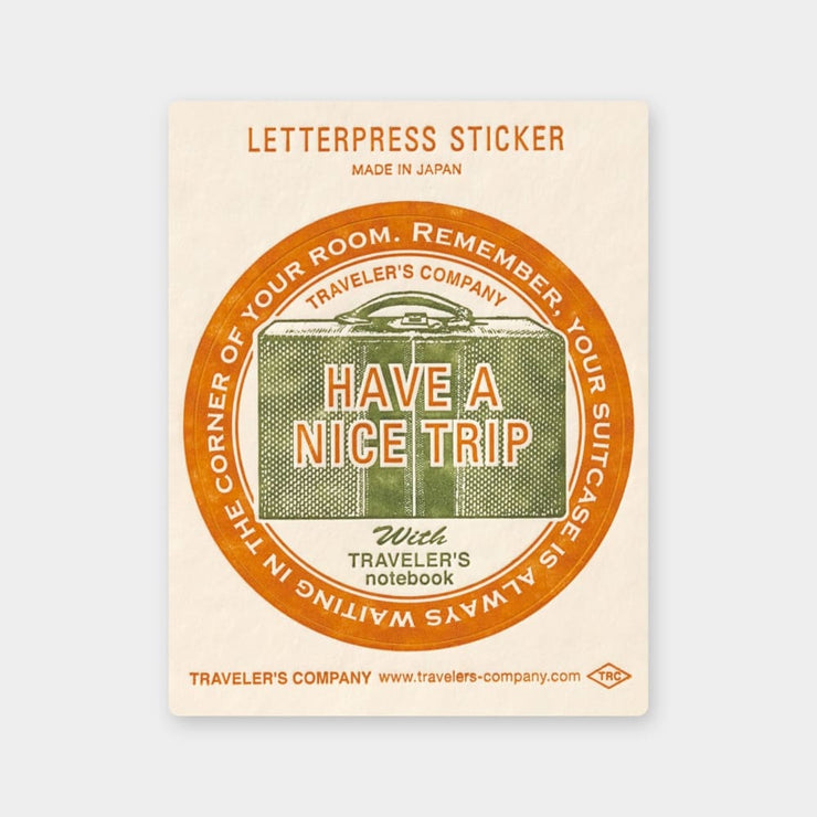 TF Letterpress Sticker Red FO - Letter and Envelope