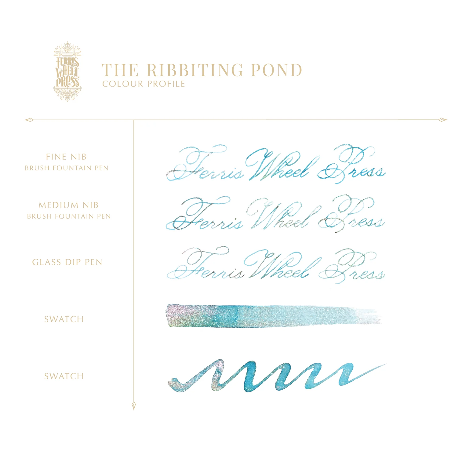 Tinta para pluma estilográfica Ferritales 20ml - The Ribbting Pond