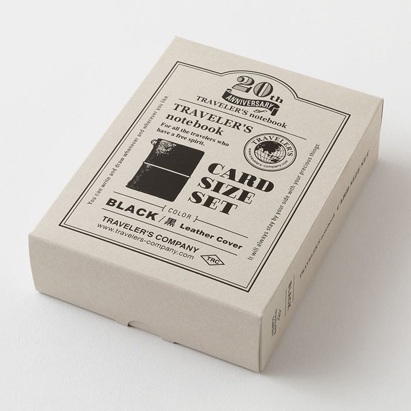 TRAVELER'S notebook 20th Anniversary Card Size Set Black | THE
